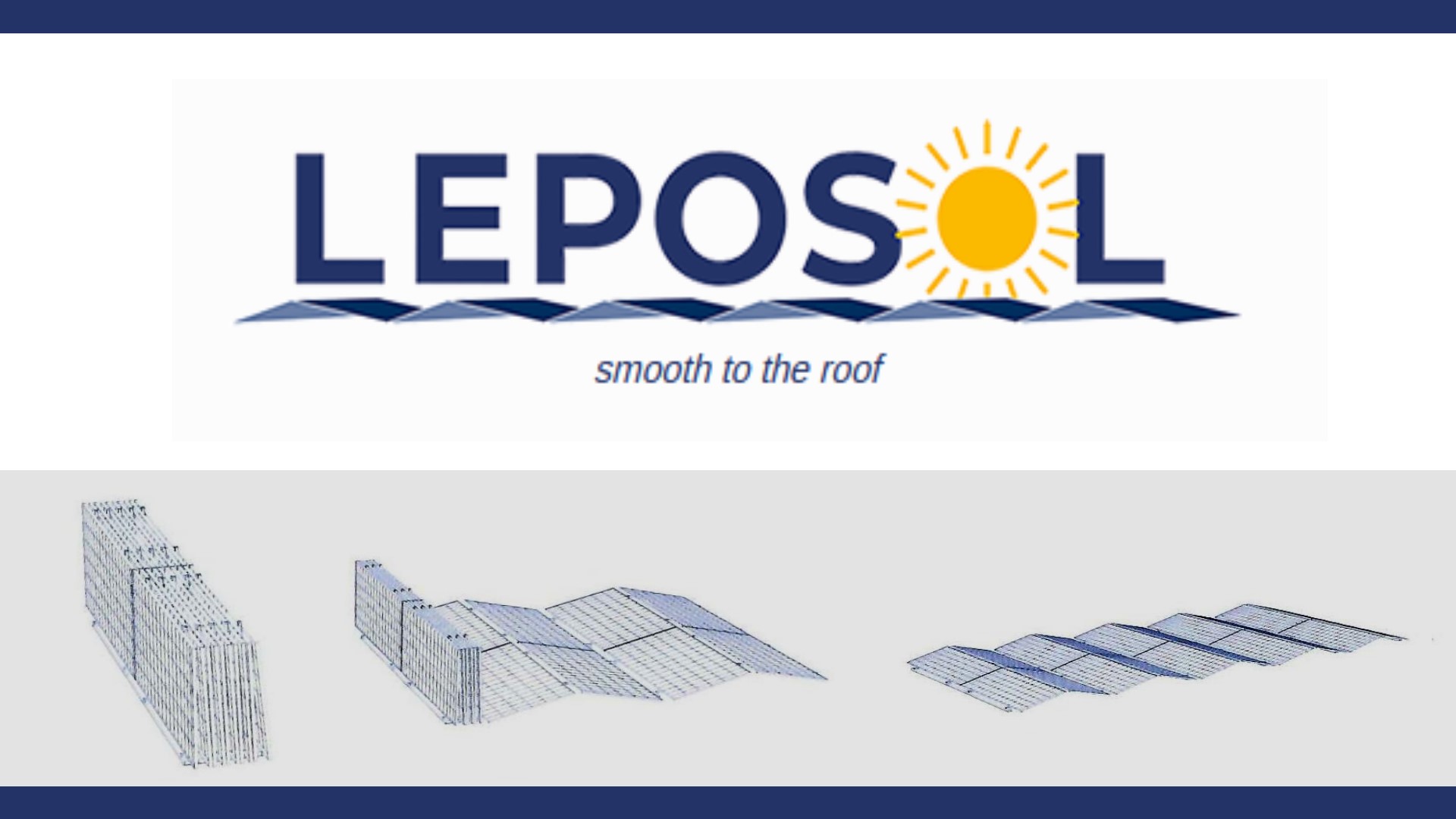 Logo der LEPOSOL GmbH – innovativer Anbieter von faltbaren Photovoltaiksystemen für Flachdächer.