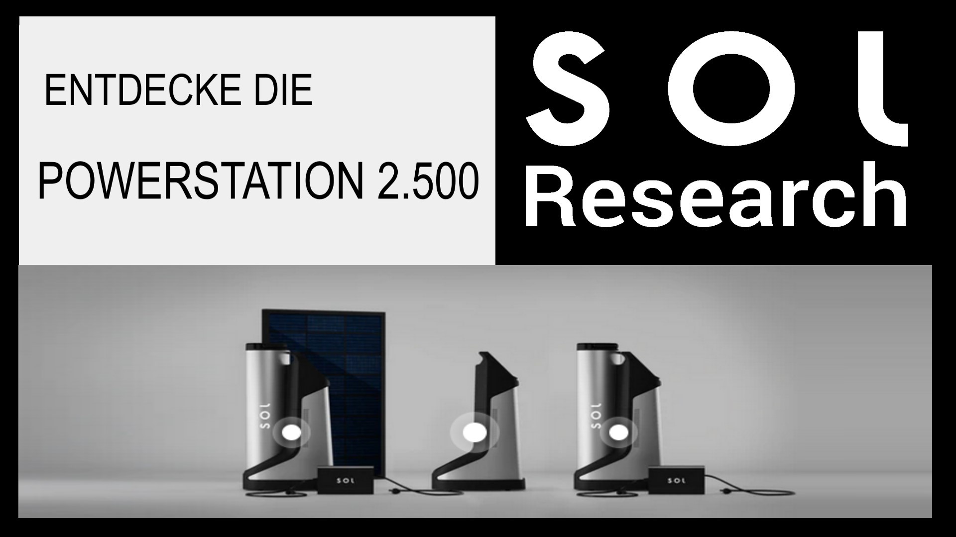 Powerstation 2.500 – mobile Solarstromlösung von Sol Research für netzunabhängige Energieversorgung.