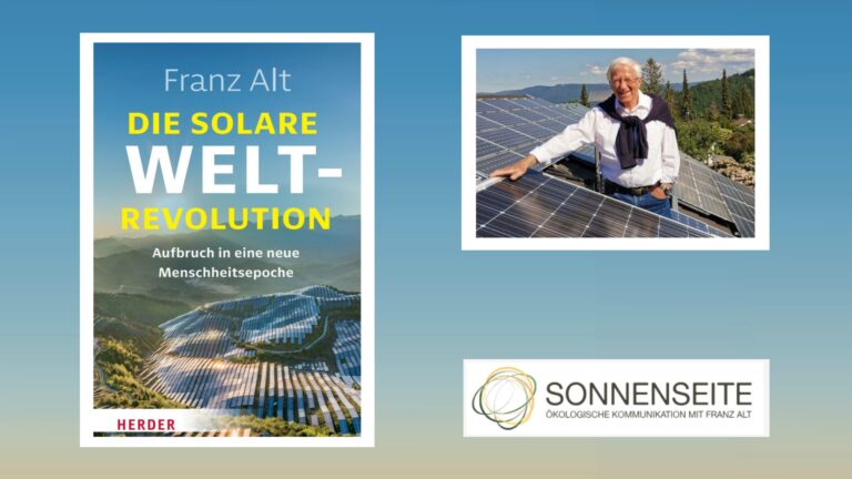Buchtitel „Die solare Weltrevolution“ von Franz Alt, Symbolbild für Energiewende und Solar.