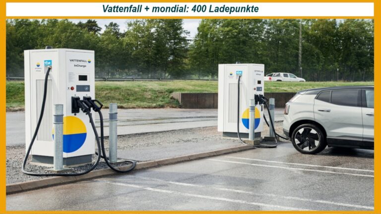 Visualisierung von Ladeinfrastruktur an einem Supermarktstandort – Teil des gemeinsamen Projekts von Vattenfall und mondial.