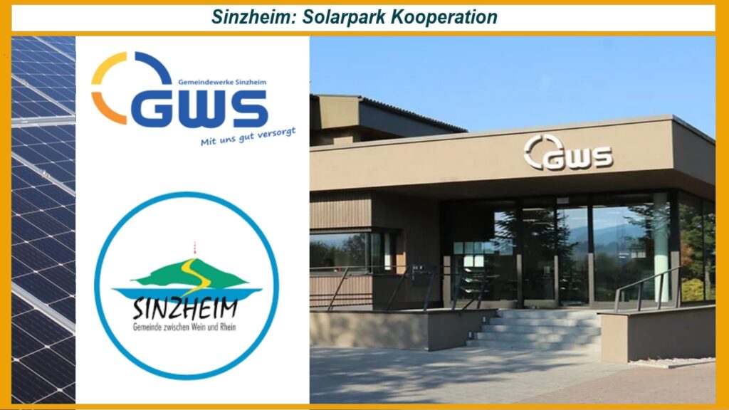 Logos und Gebäude der beteiligten Stadtwerke – Partner des Solarparks „Untere Hurst“ für die regionale Energiewende.