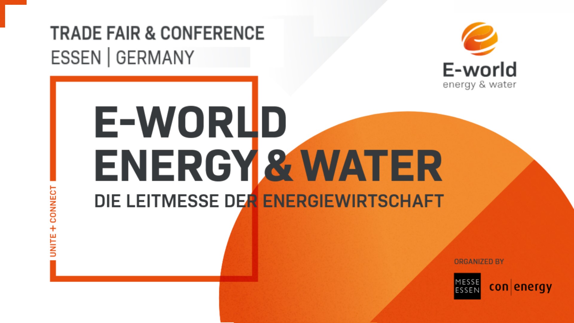 Logo der E-world energy & water, Messe für Energiewende und Photovoltaik in Essen.