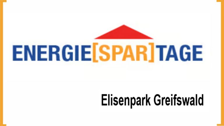 Logo der Messe Energiespartage Elisenpark Greifswald mit Schwerpunkt Solarenergie und Energiesparen