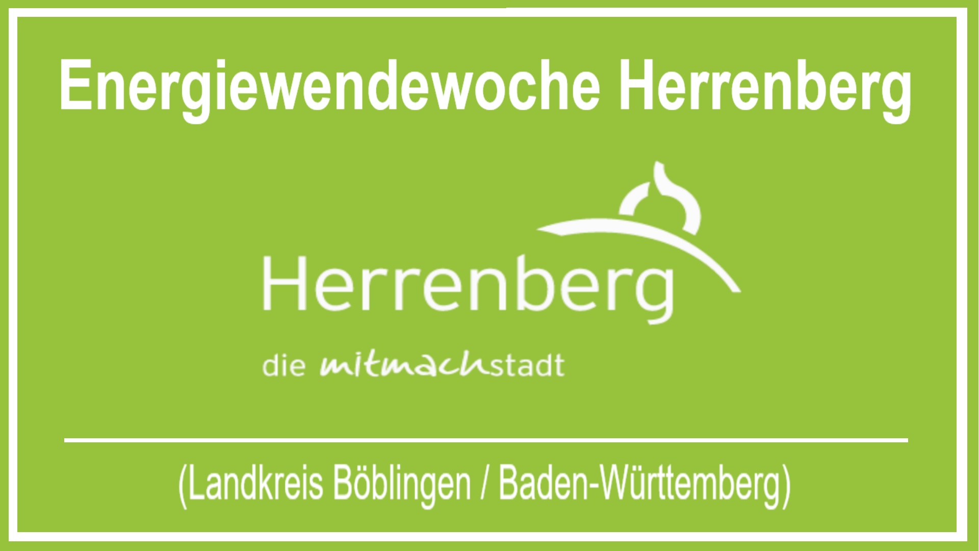 Logo der Energiewendewoche Herrenberg mit Bezug zur Photovoltaik und Energiewende
