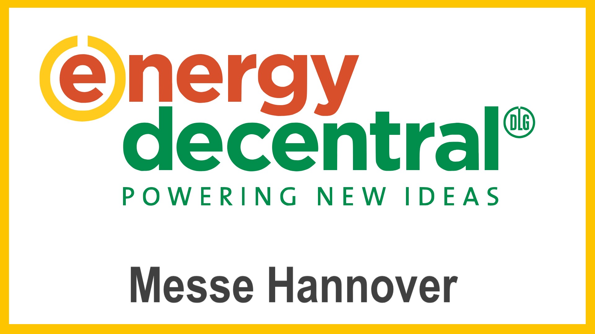 Logo der EnergyDecentral Hannover mit Fokus auf Energiewende und Photovoltaik