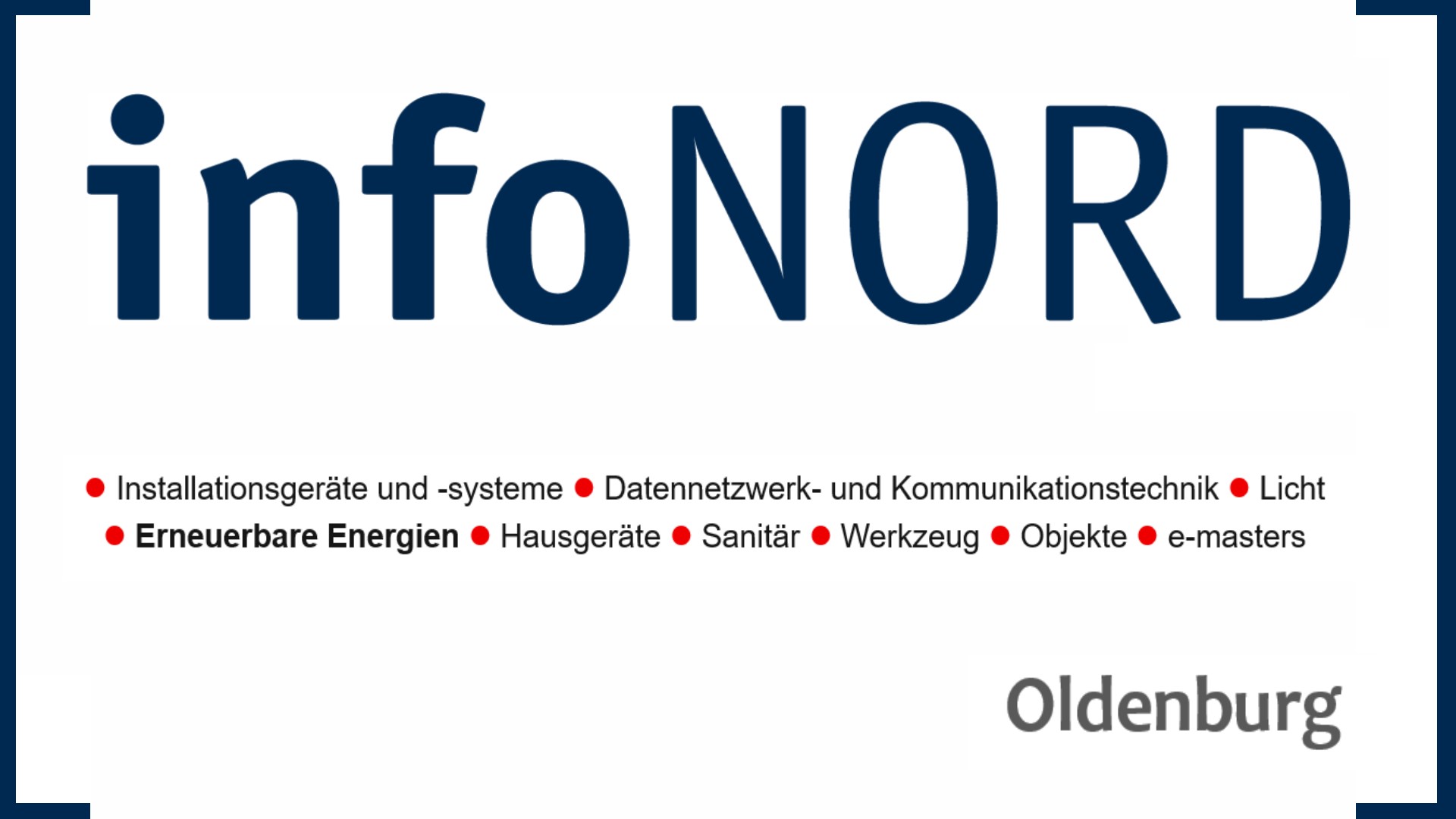 Logo der infoNORD Oldenburg – Messe für Technik, PV und Energiewende
