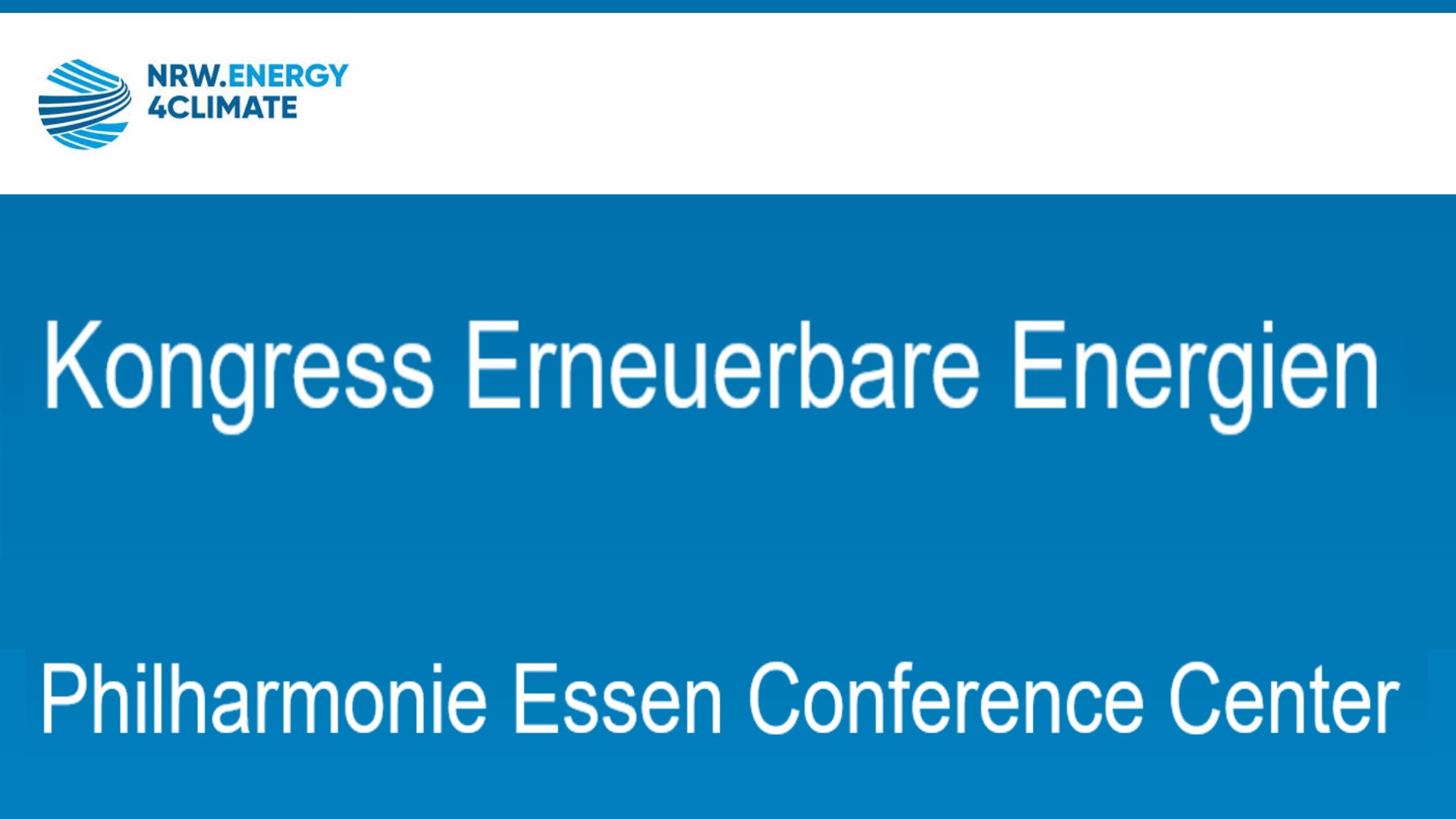 Logo Kongress Erneuerbare Energien Essen mit Fokus auf Energiewende und Photovoltaik