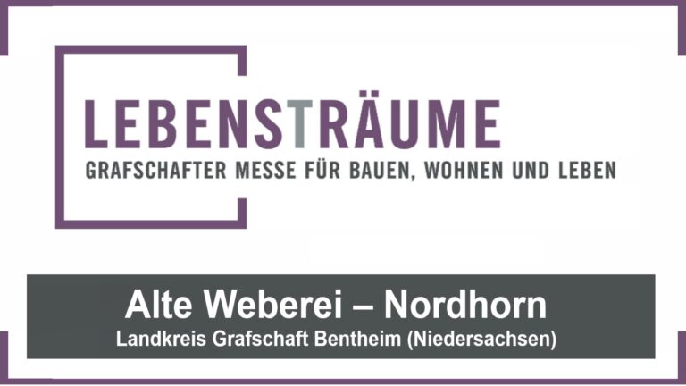 Logo der Messe Lebens(t)räume Nordhorn mit Bezug zu Photovoltaik und Energiethemen