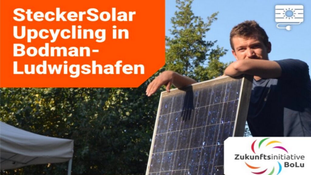 Logo der Messe SteckerSolar Upcycling in Bodman-Ludwigshafen vom Balkon.Solar e.V.