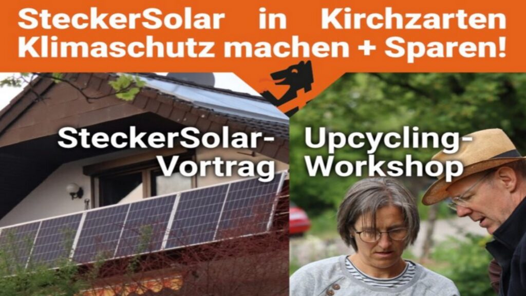 Logo der SteckerSolar Upcycling Messe Kirchzarten vom Balkon.Solar e.V.