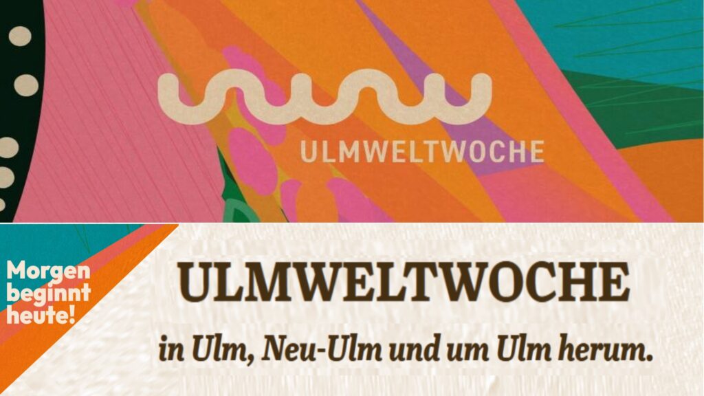 Logo der Umweltwoche Ulm mit Fokus auf Solarenergie und nachhaltiges Leben