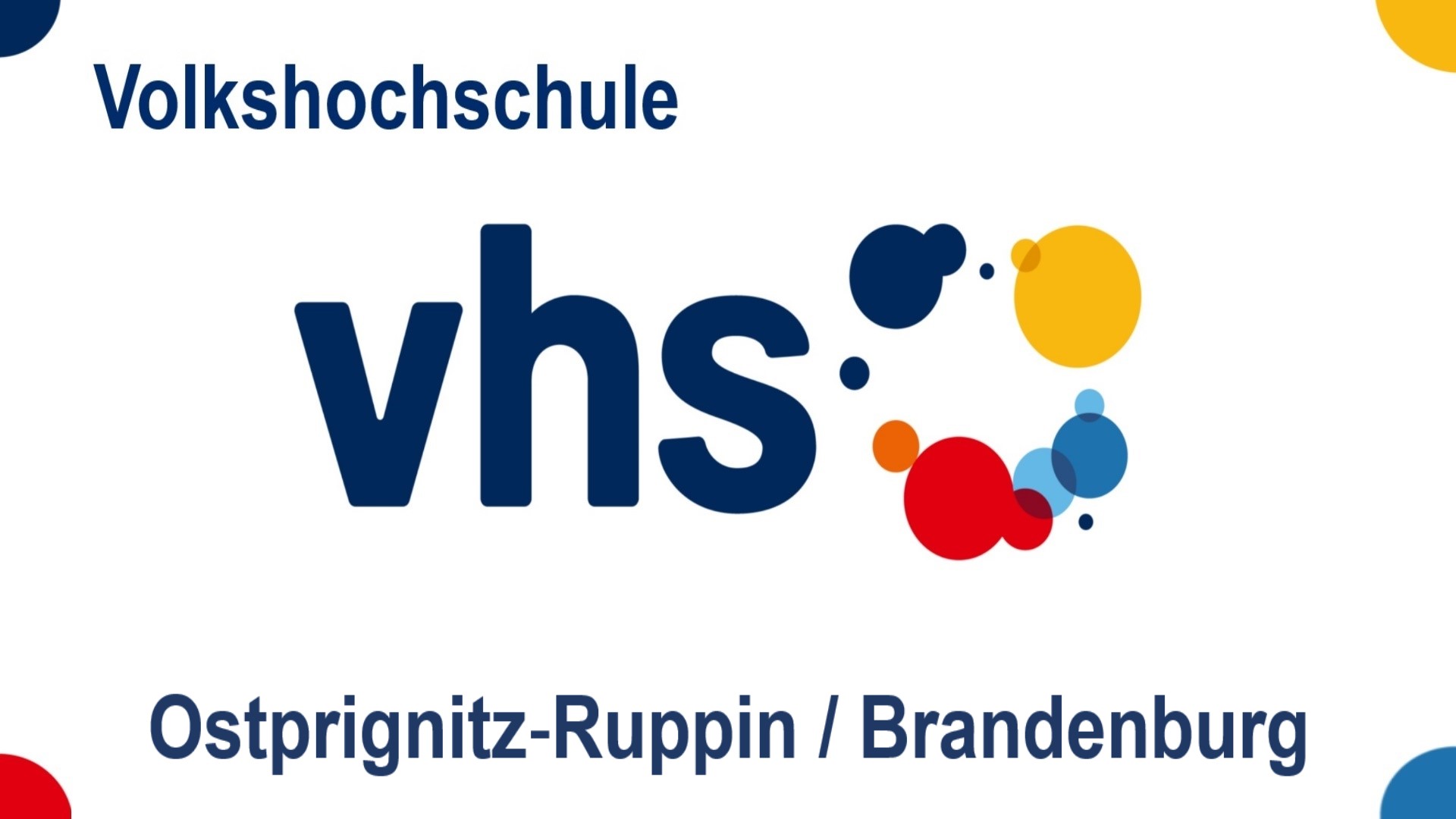 Logo der VHS Ostprignitz‑Ruppin – Kurse zu Photovoltaik, Solarenergie und Energiespeichern.