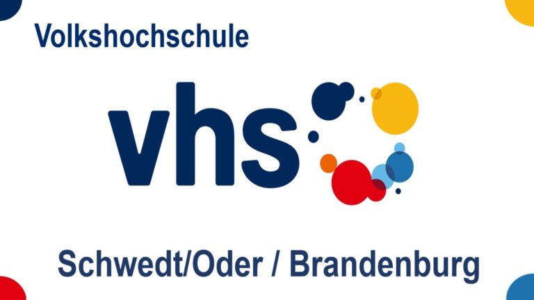 Logo der VHS Schwedt/Oder – Kurse zu Photovoltaik, Solarenergie und Energiespeichern.