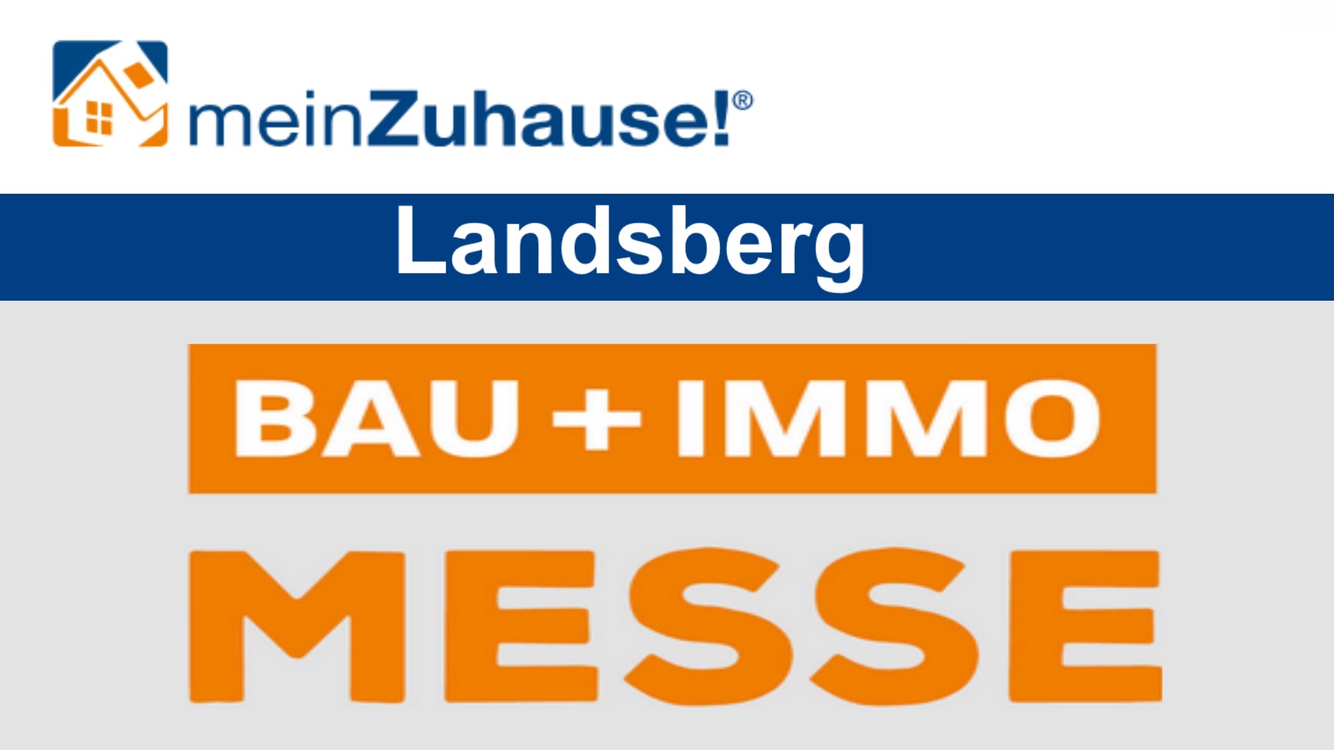 Logo der meinZuhause! Messe Landsberg mit Fokus auf Bauen, Wohnen und Energie.