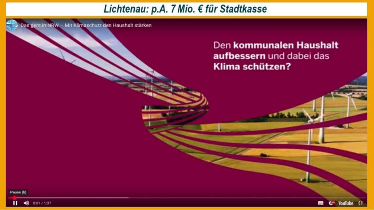 Titelbild des YouTube-Videos über die Energiewende in Lichtenau mit Fokus auf Photovoltaik und kommunale Energiespeicher