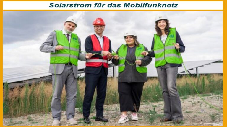 Eröffnung des Photovoltaik-Parks Boldekow mit Holger Vogel, Michael Jungwirth, Nigar Gurbanli und Consuelo Morales Gomez.