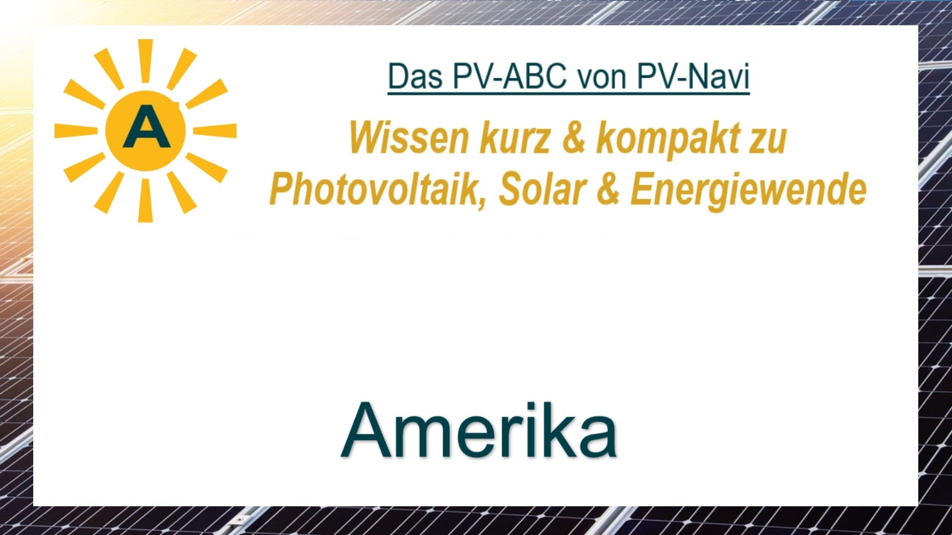 Amerika bezeichnet Nord-, Mittel- und Südamerika, Regionen mit unterschiedlichem Solarpotenzial für Photovoltaik-Projekte.