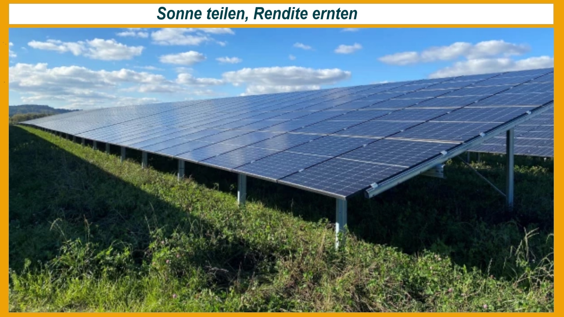 Freiflächen-Photovoltaikanlage bei Schwäbisch Hall-Sulzdorf versorgt Haushalte mit Solarstrom und ermöglicht Bürgerbeteiligung.