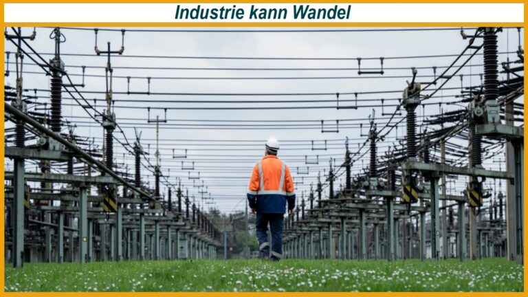 Mitarbeiter von Thyssenkrupp Steel in einem Umspannwerk im Rahmen der Energiewende