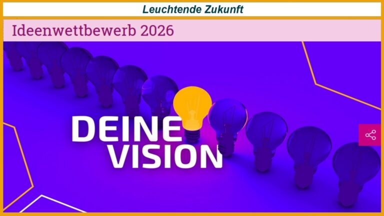 Logo „Ideenwettbewerb 2026“ des Future Energy Lab steht für Innovationen und neue Ideen zur Energiewende