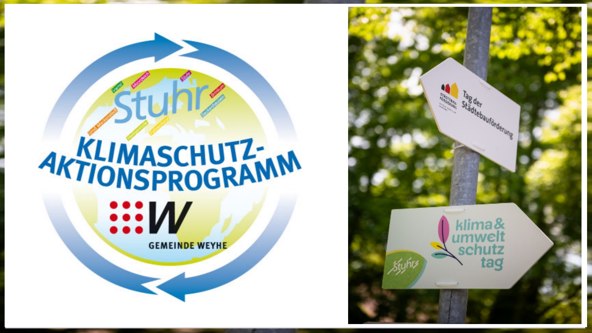 Logo Klima- und Umweltschutztag Stuhr zur Energiewende, Klimaschutz und nachhaltigen Stadtentwicklung.