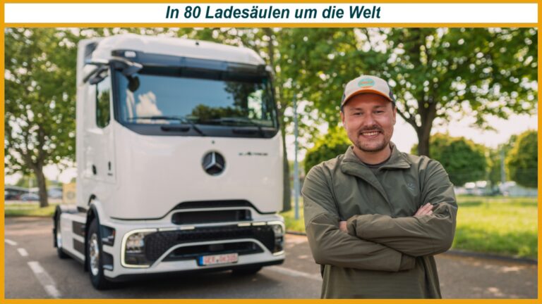 Tobias Wagner alias Elektrotrucker steht vor batterieelektrischem Mercedes Benz eActros 600 vor geplanter Weltreise