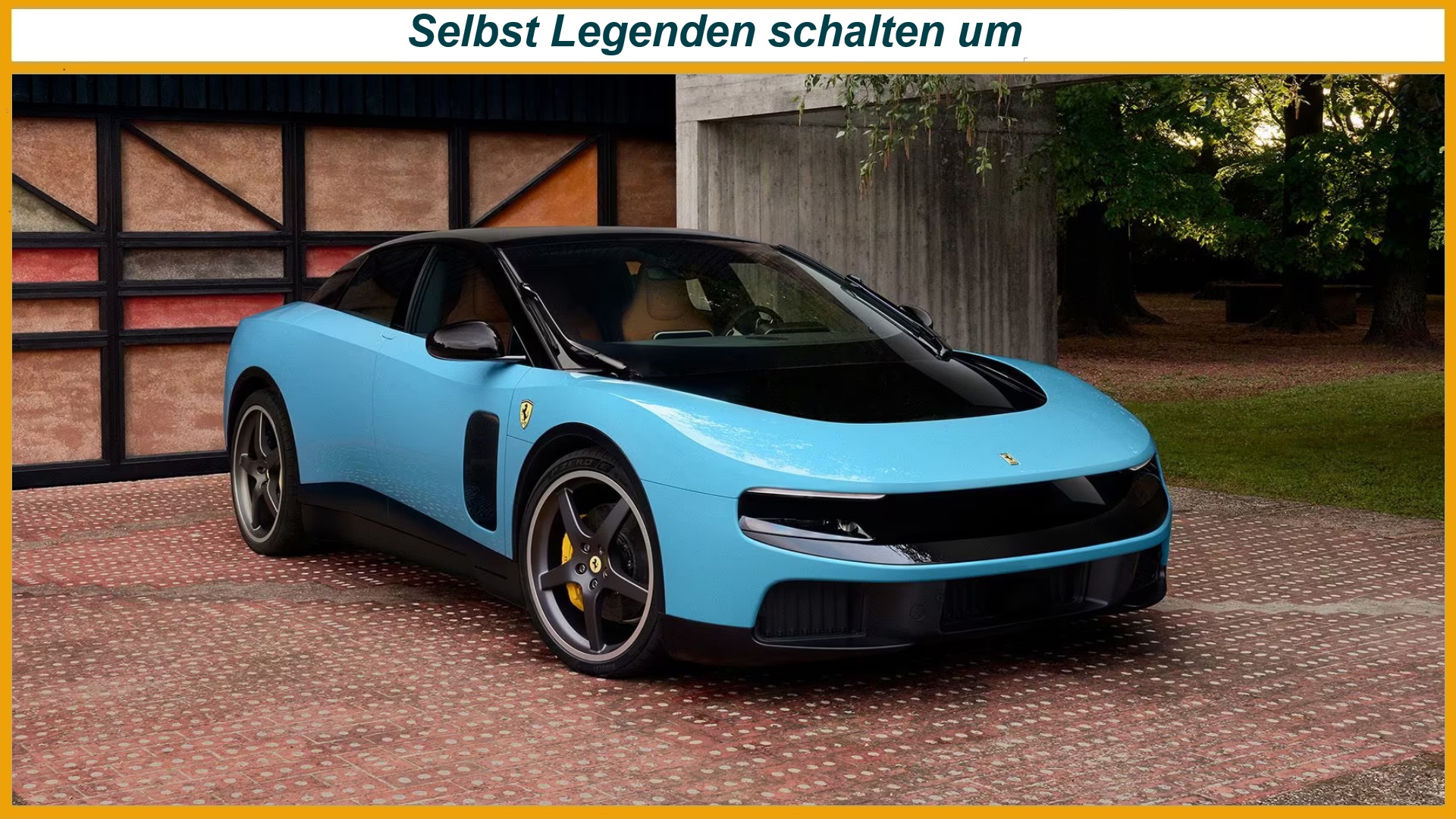 Offizielles Pressefoto des vollelektrischen Ferrari Luce als Symbol für den Wandel in der Automobilbranche