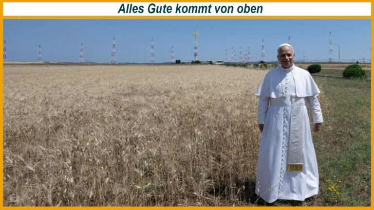 Papst Leo besucht das Gelände der geplanten Agro Photovoltaik Anlage nahe Rom.