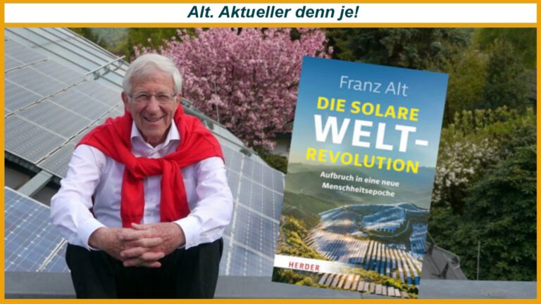 Porträt von Dr. Franz Alt, Journalist, Buchautor und langjähriger Vordenker der solaren Energiewende.