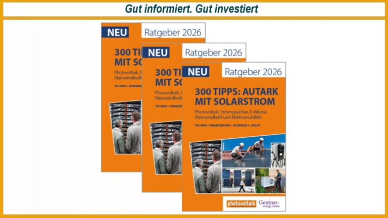 Der aktuelle Solar-Ratgeber 2026 bündelt mehr als 300 Praxistipps rund um Photovoltaik, Stromspeicher, Wärmepumpen, Elektromobilität und die eigene Energieversorgung.