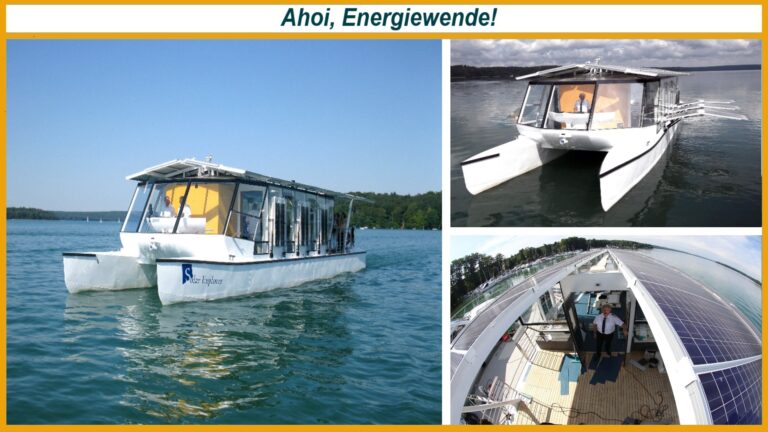 Die Solar Explorer fährt mit Photovoltaik auf dem Werbellinsee und macht Solarenergie unmittelbar erlebbar.