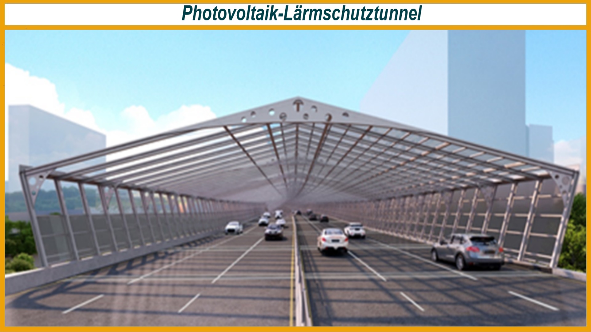 Solartunnel über dem Dongbu Expressway in Seoul verbindet Lärmschutz mit Photovoltaik und moderner Verkehrsinfrastruktur.