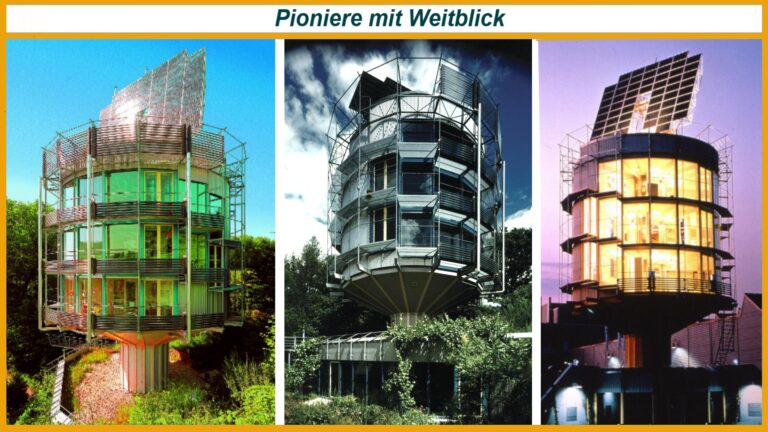 Das Heliotrop in Freiburg zeigt die visionäre Solararchitektur des Photovoltaik-Pioniers Rolf Disch.